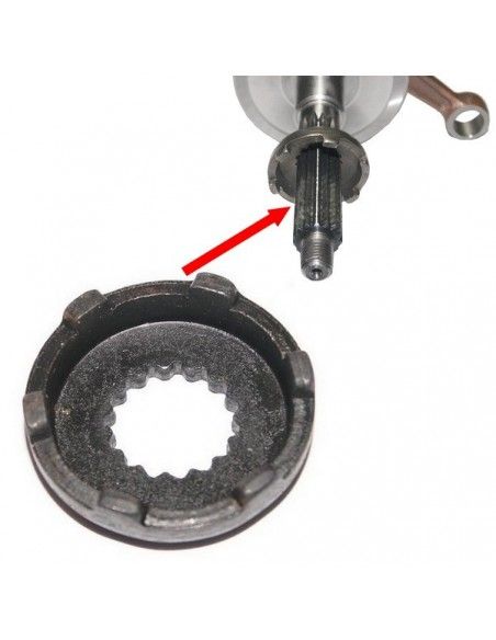 zębatka rozrusznika na czop wału 13mm ( 17 frezów )