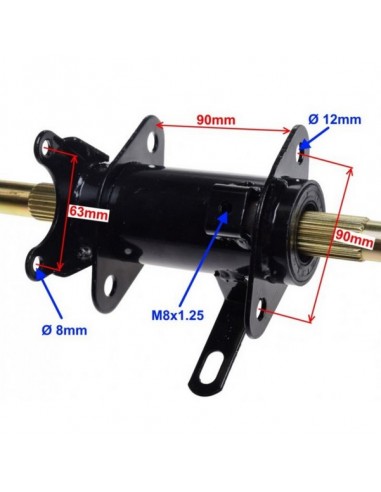 Oś tył kpl quady 110