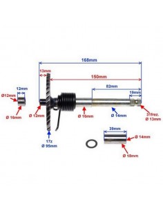 Wałek kopniaka quad 150 automat Bashan Shineray Loncin 150