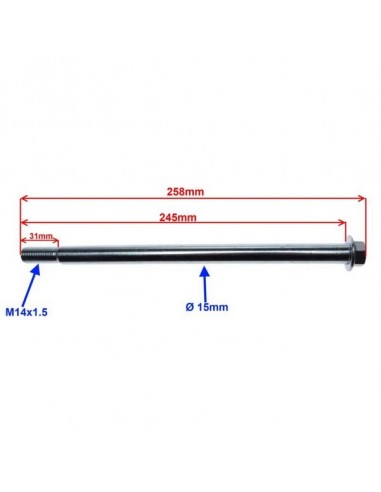 Oś nakrętka koła tylnego Benzer Shaft 50