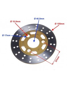 Część do skuterów - tarcza hamulca z wymiarami