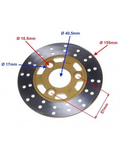 Część do skutera na kołach 10 - wymiary tarczy hamulca