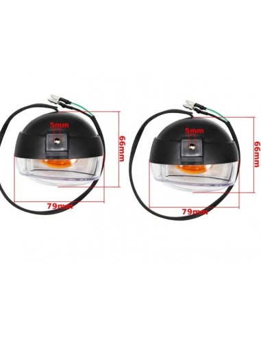 Kierunkowskazy przednie z pomarańczową żarówką