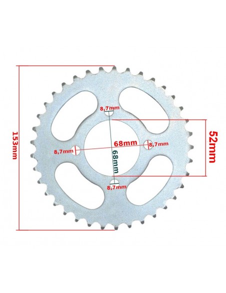 Zębatka tylna cross 125 37 zębów