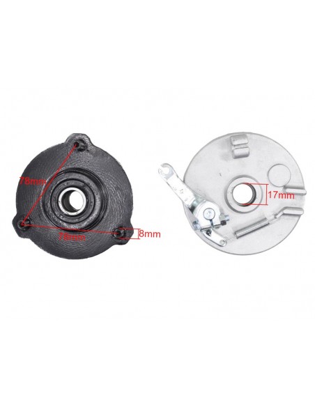 Prawa piasta przednia - część do quada 110 125 dokładnie widoczne wymiary