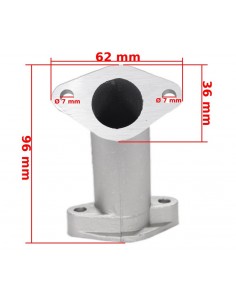 Aluminiowy króciec kolektor gaźnika. O średnicy przelotu 24mm