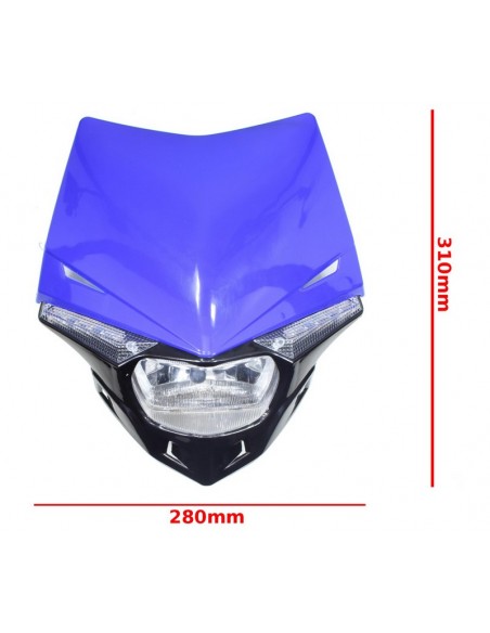 Lampa z niebieską owiewką do crossa 125