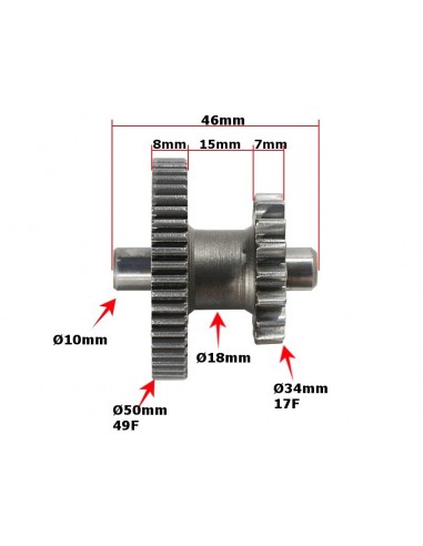 Zębatka trybu rozrusznika do quada 150 automata  zębatka 49 zębów oraz zębatka 17 zębów