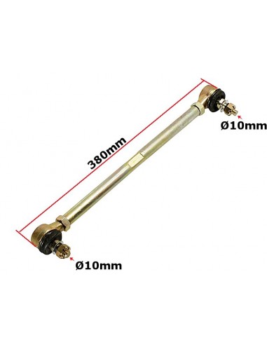 Drążek kierownicy do quada 150 automata wraz z końcówkami drazka 10mm . całkowita dłogość drążka 380mm