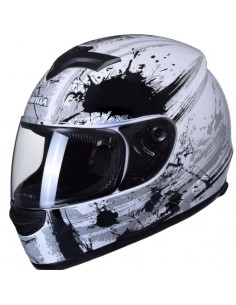 Kask ze szczęką w kolorze biało szarym w rozmiarze l