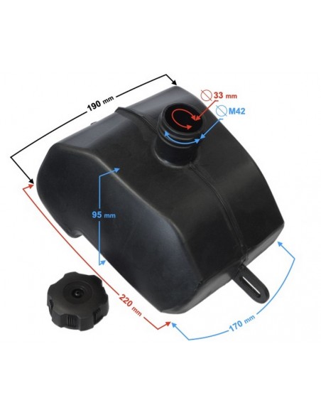 Zbiornik paliwa i korek do quada 110