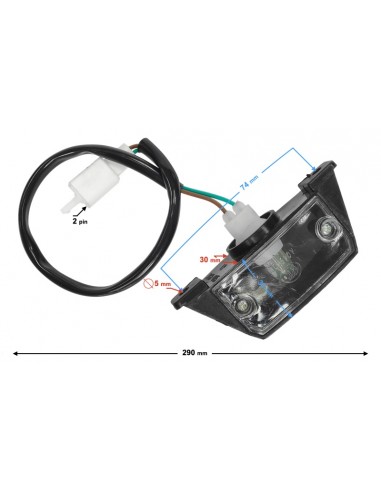 Lampa podświetlenia rejestracji do Zipp Tops + plus