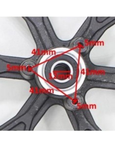 Koło tylne czarne do pocket bike 50 - wymiary