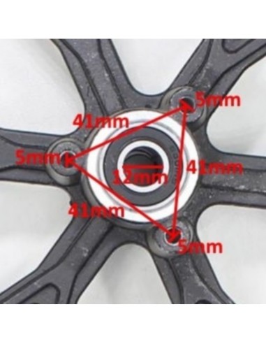 Koło tylne czarne do pocket bike 50 - wymiary