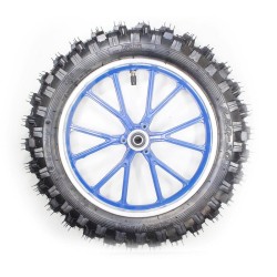 Koło tylne niebieskie z oponą do pocket bike 50
