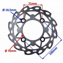 Tarcza hamulca tył cross 125