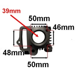 Cylinder quad 50 atv zestaw o średnicy 39mm