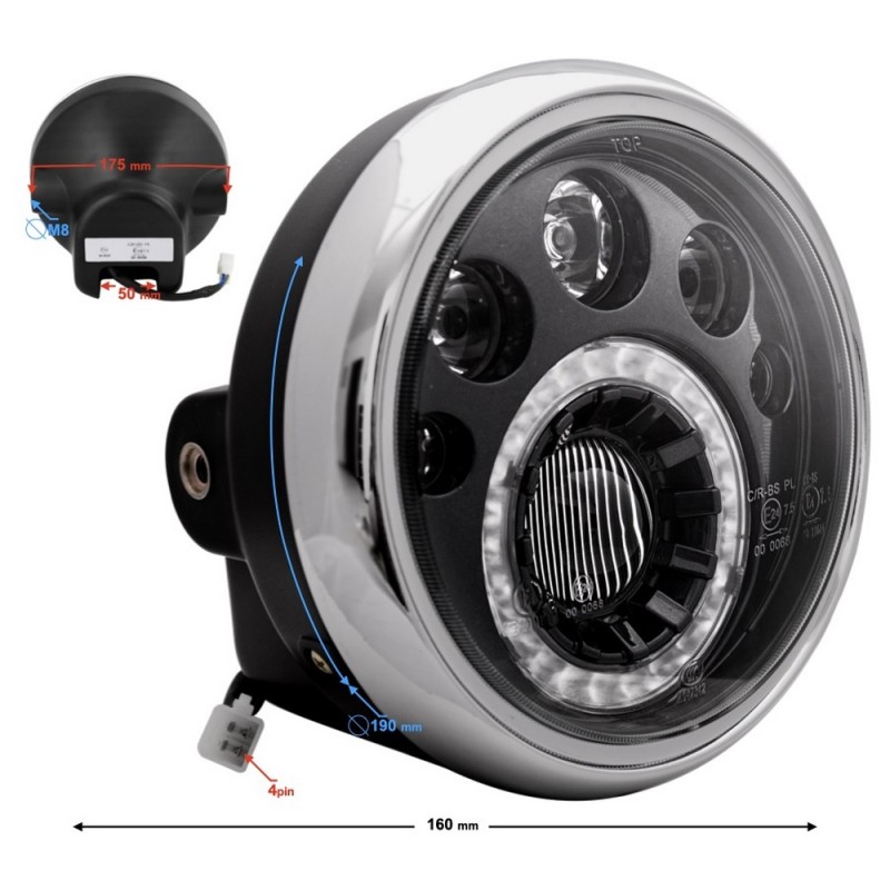 Lampa przednia ledowa do Barton Fighter