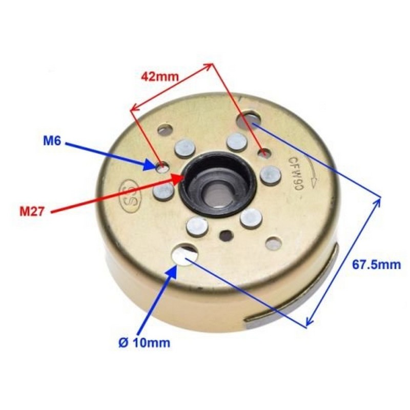 Magneto skuter 2T koło magnesowe