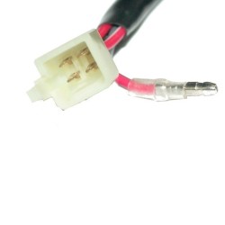 Gniazdem na 4 piny i jeden luźny kabel