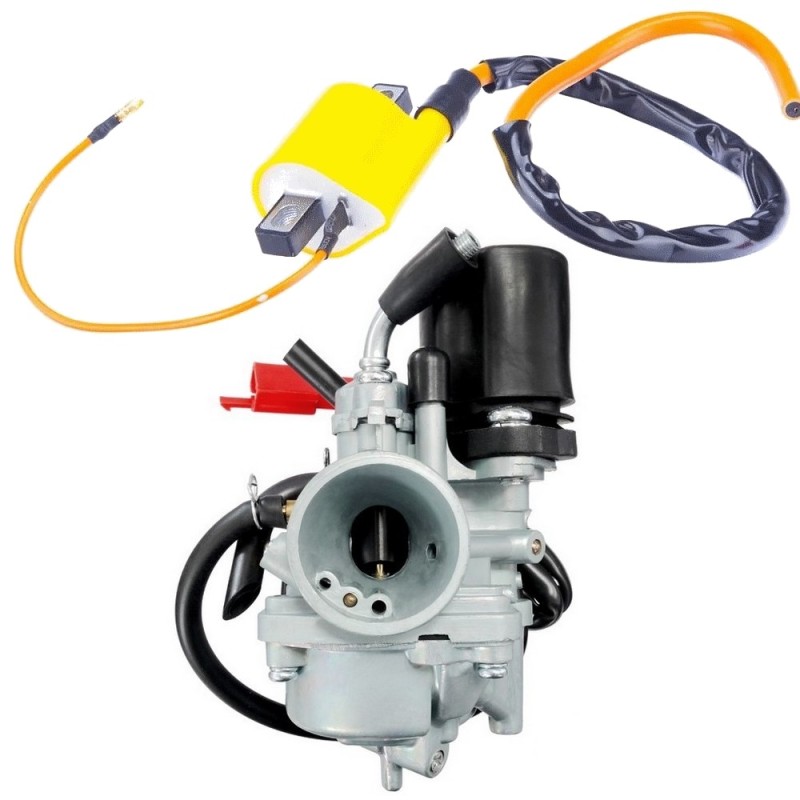 Gaźnik skuter 2T Tuning + cewka 1PE40QMB