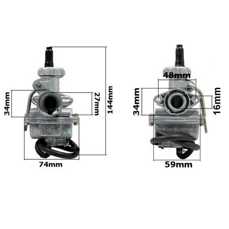Wymiary gaźnika do Torq Windstar 50