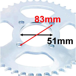 Wymiary zębatki tylnej  do Leike LK50Q-3 50