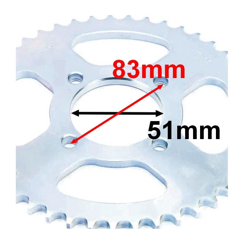 Wymiary zębatki tylnej  do Leike LK50Q-3 50