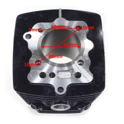 aluminiowy korpus o średnicy tulei 62mm ( w nominalnym cylindrze ten rozmiar wynosi 56mm) do Romet K125