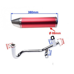 Przelotowy tłumik wydechowy skuter 4T 50
