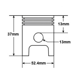 Rozmiar tłoka cylindra quad 110