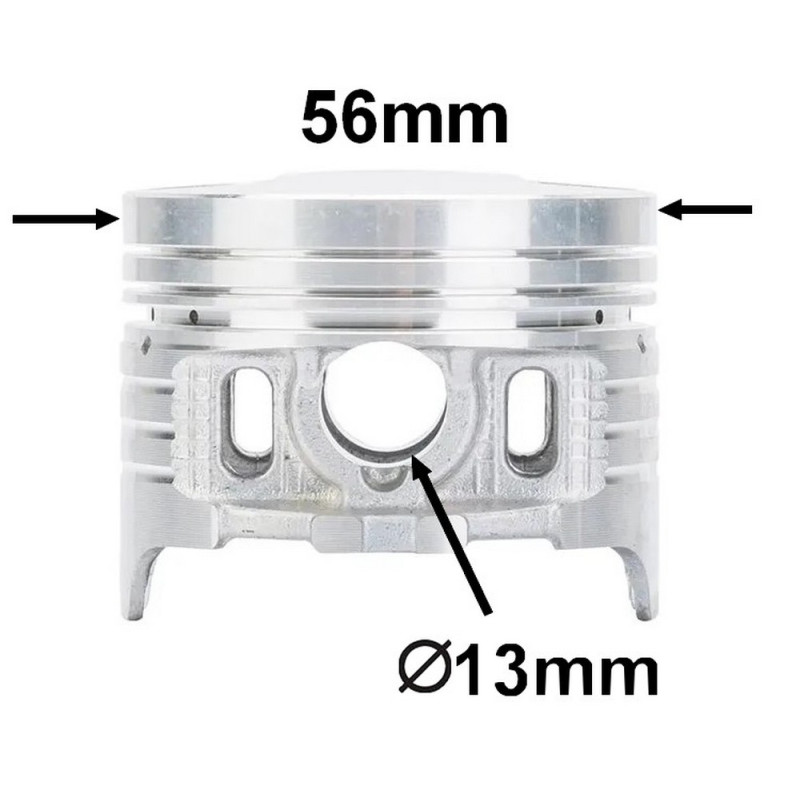 Wymiary tłoka cylindra do  GB Motors Cafe Bike 125 Husky Hasky 125