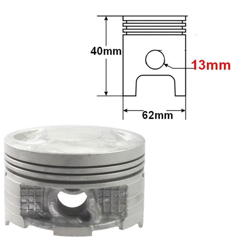 Komplet tłoka cylindra do Fosti FT125-17C Ferro 125 Znen ZN125-19S