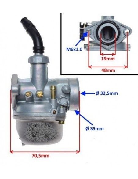 Gaźnik quad 50 -125 na ssanie ręczne