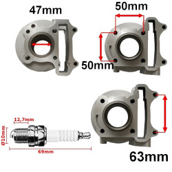 Cylinder 80 do Barton Huragan 4T wymiary