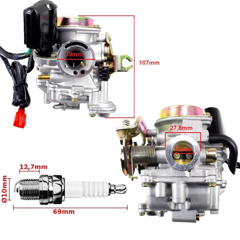 Wymiary gaźnika Rex 50 4T RS 450 500