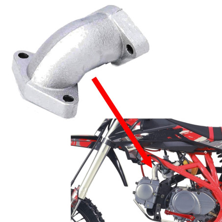 Króciec gaźnika cross pit bike 125 MRF 120 MRF 140 Barton NXT 125  Kayo