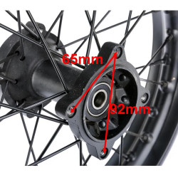 Koło do crossa 125 tylne 14 pit bike 1,85-14 rozstaw otworów do zamocowania zębatki