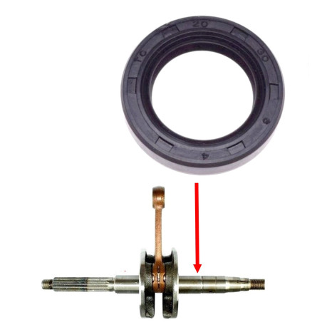Uszczelniacz simering 20X30X6  na wał korbowy skutera 2T prawy