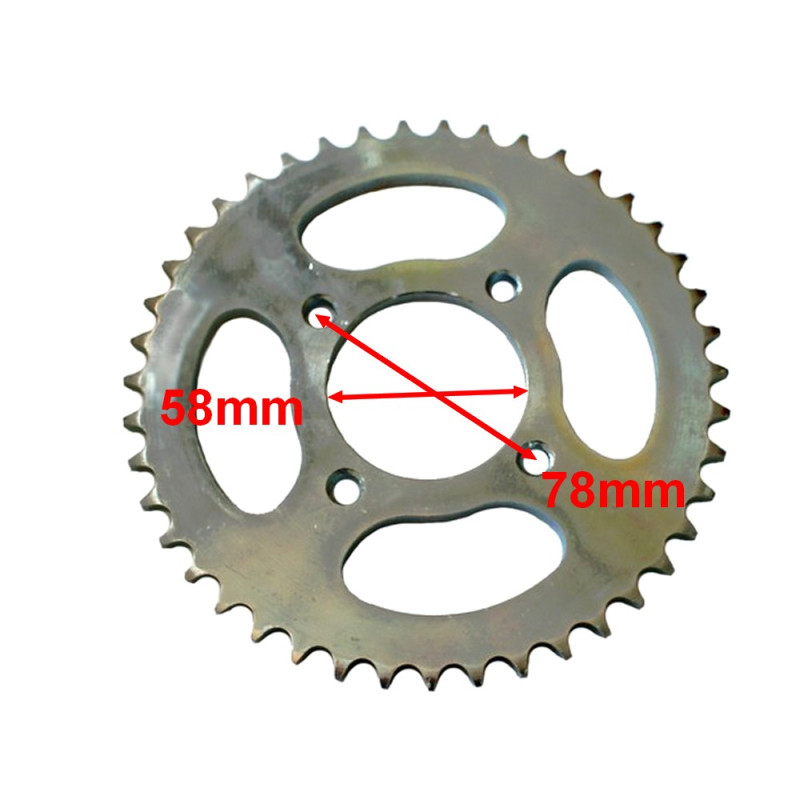 Zębatka tylna do Generic Worx 125 KSR Moto Code 125 43 zęby napędu tył