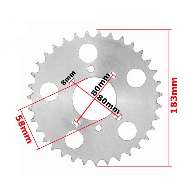 Zębatka tylna quad 300 250 piasta -58mm 35 zębów