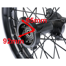 Koło 12 cali 1,85x12 na oś 15mm cross tylne tył cross 125 140