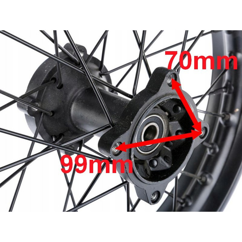 Koło 12 cali 1,85x12 na oś 15mm cross tylne tył cross 125 140