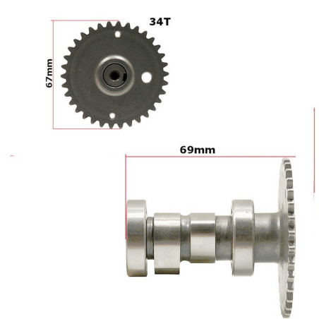 Wałek rozrządu skuter 4T 50 chiński