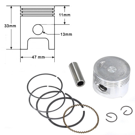 Tłok 80 średnica 47mm pierścienie skuter 4T