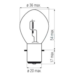 Żarówka 12V 25/25W lampy przedniej reflektora przedniego do skuterów
