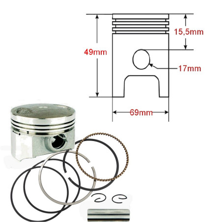 Tłok do Benyco Crossover 250 Zongshen ZSCB250