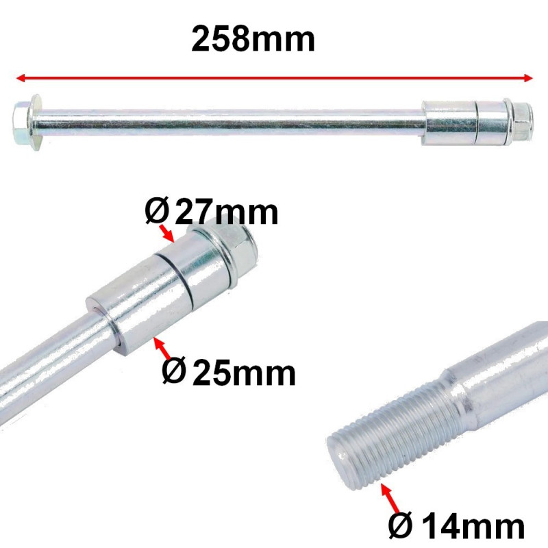 Oś tylnego koła do Zipp VZ1 VZ-1 125 VZ50 VZ 50