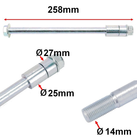 Oś tylnego koła do Zipp VZ1 VZ-1 125 VZ50 VZ 50