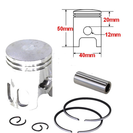 Tłok 40mm 50cc do Ferro 803 2T Kingway Ufo Kreidler Vabene 50 2T